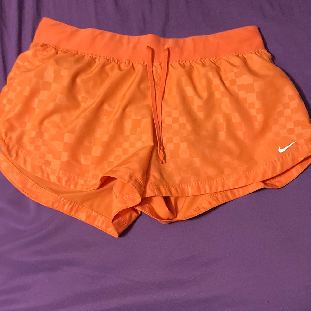 Checkered orange Nike shorts